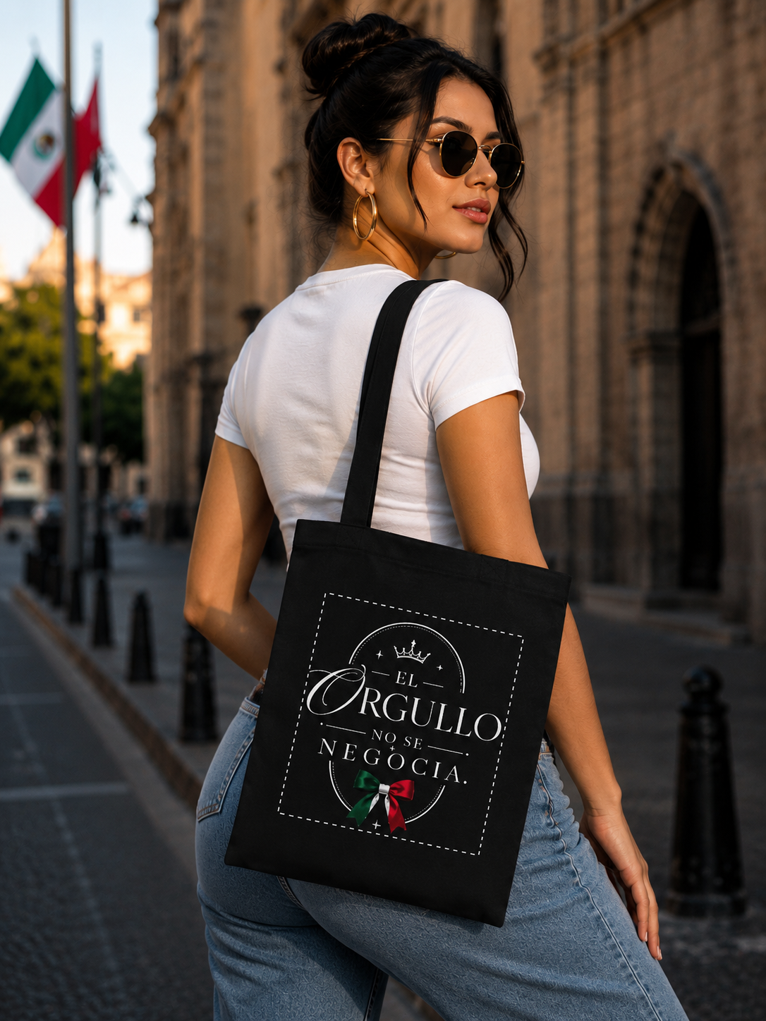 Tote Bag — "El Orgullo No Se Negocia" Mexican Pride Canvas Tote